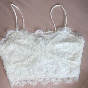 SHEIN White Bralette Crop Top